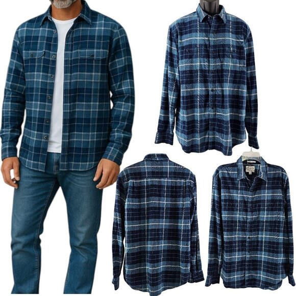 Lucky Brand Saturday Stretch Men’s Classic Fit Cotton Long Sleeve Shirt - Large - Picture 1 of 12